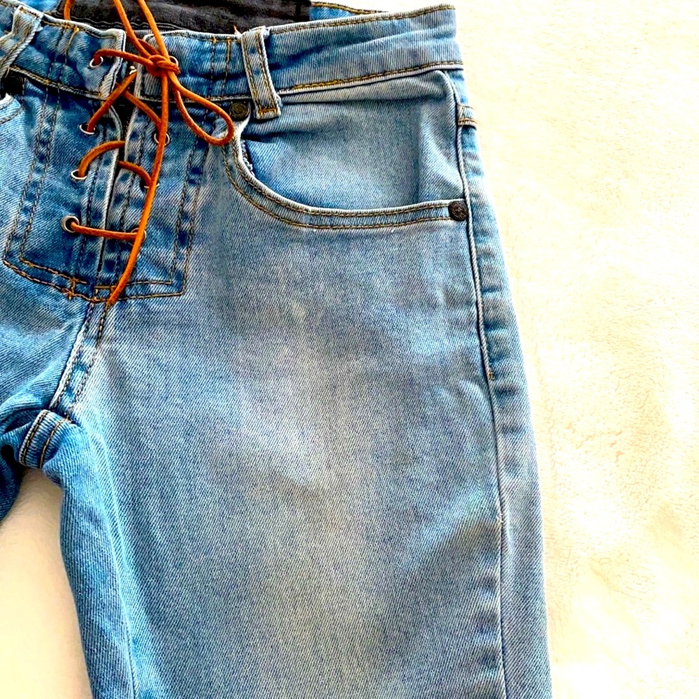 One Teaspoon sissy lace-up flare jeans